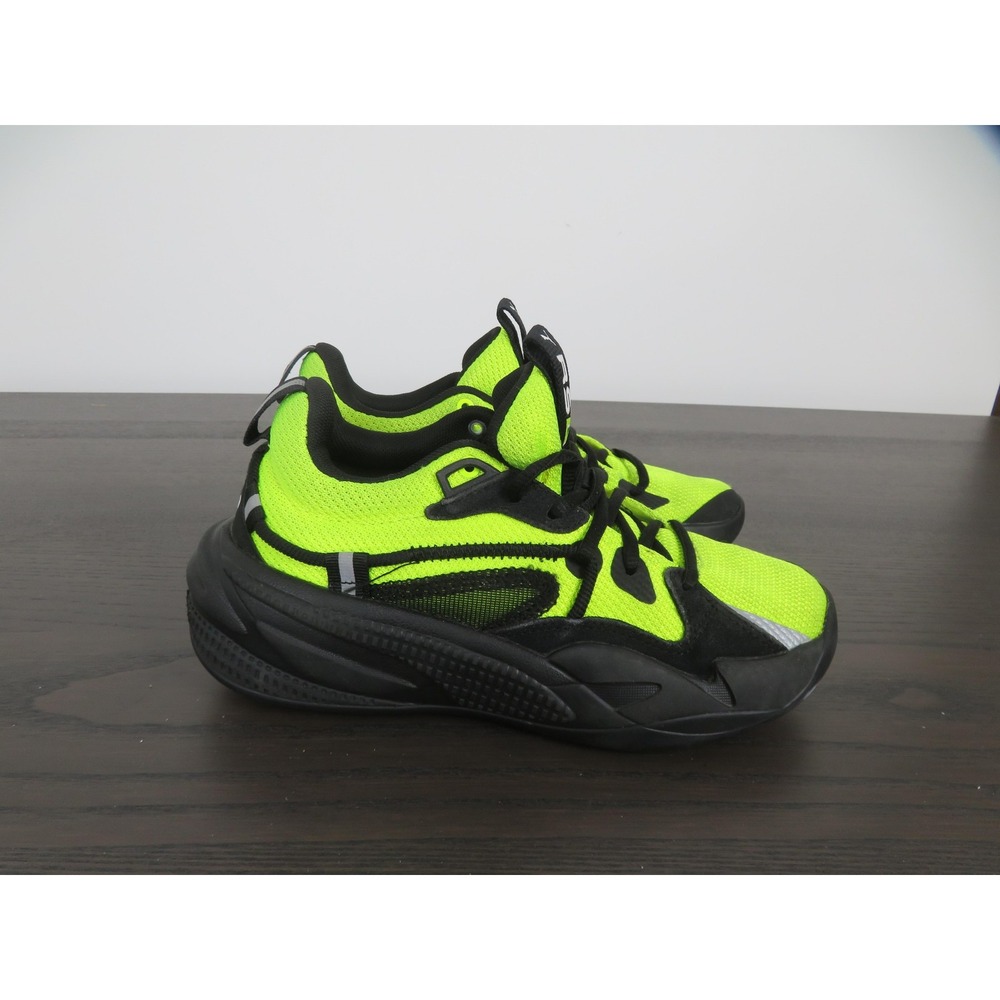 Puma RS-Dreamer Shoes Boys 4C Neon Yellow Black Basketball Sneakers J. Cole